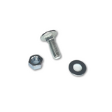 Skrūves un uzgriežņi paneļu žoga apskavām