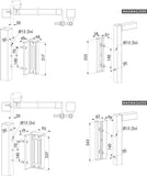 Locinox virspusē montējama elektromagnētiskā slēdzene bez rokturiem