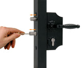 Locinox virspusē montējama mazā dekoratīvā vārtu slēdzene