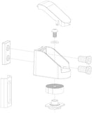 Locinox Metināmas, 2 virzienos regulējamas eņģes ar gultni, 2 gab.