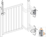 Locinox Hidrauliskā eņģe–aizvērējs vārtiem līdz 60kg “CARACAL”