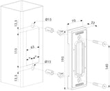 Locinox uztvērējs bīdāmo vārtu slēdzenei