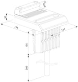 Ekscentrisks vārtu fiksatora uztvērējs Locinox