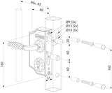 Locinox virspusē montējama mazā dekoratīvā vārtu slēdzene