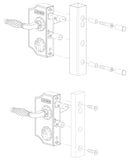 Locinox virspusē montējama mazā dekoratīvā vārtu slēdzene