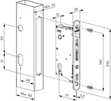 Locinox Eightylock iebūvējamā slēdzene profiliem no 80mm