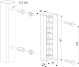Locinox poliamīda vārtu slēdzenes uztvērējs